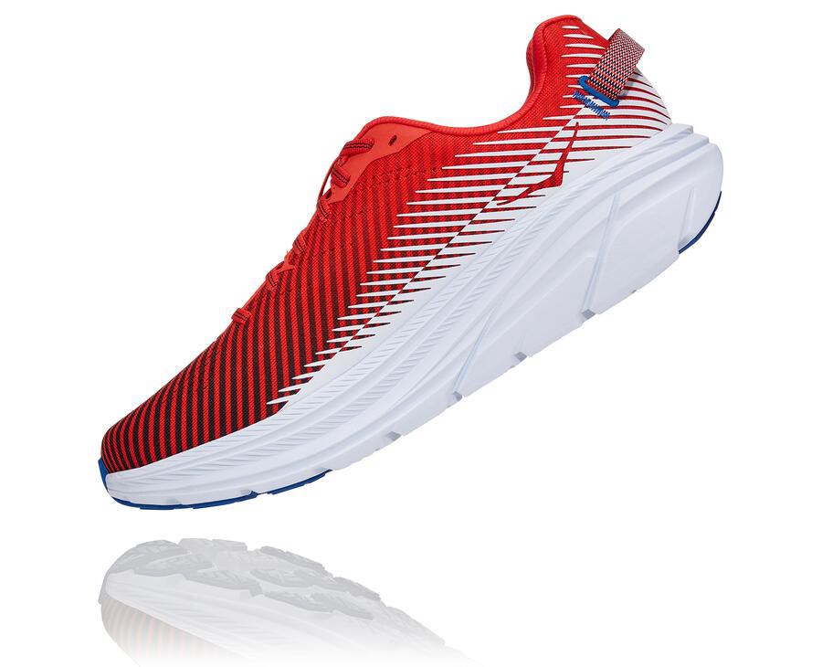 Running Shoes Mens - Hoka One One Rincon 2 - Red/White - QGUISJL-46